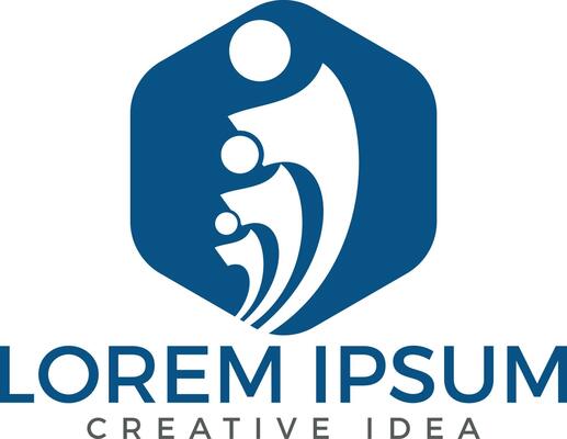 Human Character group and team vector logo design. Business and Community logo.