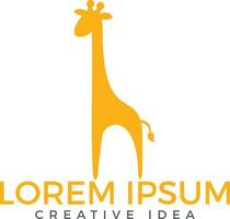 diseño de logotipo de jirafa. logotipo de animales creativos. vector