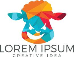 Sheep logo design. Farm Animals. vector