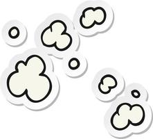 sticker of a cartoon puff of smoke symbol vector