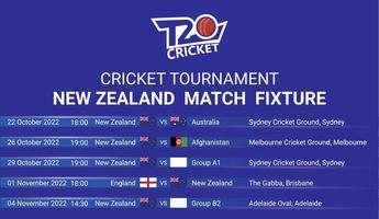 T20 Cricket Fixture vector