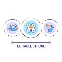 Multitasking skills loop concept icon. Business solution. Workflow optimization. Simplification abstract idea thin line illustration. Isolated outline drawing. Editable stroke. vector