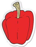 sticker of a cartoon pepper vector