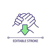 Lack of support RGB color icon. Effective communication and teamwork risks. Disappointment in relationship. Isolated vector illustration. Simple filled line drawing. Editable stroke.