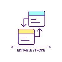 Integration RGB color icon. Software and programs interaction. Automation. Departments cooperation. Isolated vector illustration. Simple filled line drawing. Editable stroke.