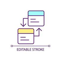 Integration RGB color icon. Software and programs interaction. Automation. Departments cooperation. Isolated vector illustration. Simple filled line drawing. Editable stroke.