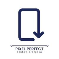 Reply pixel perfect linear ui icon. Multimedia player. Music repeat. Social media. GUI, UX design. Outline isolated user interface element for app and web. Editable stroke vector