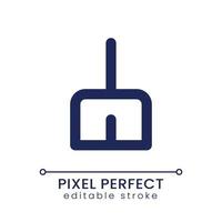 Broom pixel perfect linear ui icon. Erase messages history. Clear cache. Digital tool. GUI, UX design. Outline isolated user interface element for app and web. Editable stroke vector