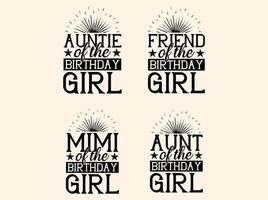 Birthday t-shirt design bundle vector