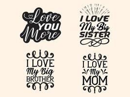 Love t-shirt design bundle vector