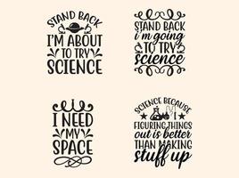 Science  t-shirt design bundle vector