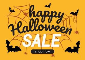 halloween sale art banner design vector