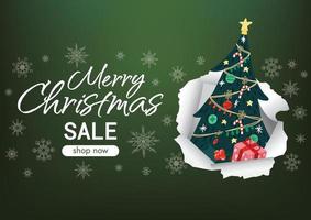 christmas hard sale promotion art design and cute christmas items vector