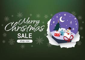 christmas hard sale promotion design and cute christmas items vector