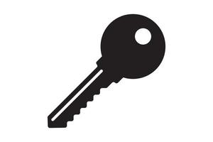 Key icon for lock and open door in house. Safety and security protection symbol. vector