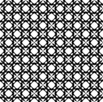 Black and white seamless pattern texture. Greyscale ornamental graphic design. Mosaic ornaments. vector