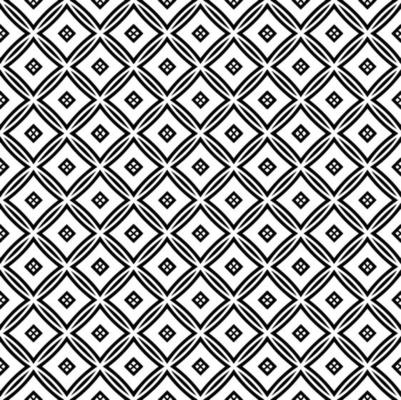 Black and white seamless pattern texture. Greyscale ornamental graphic design. Mosaic ornaments.