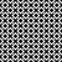 Black and white seamless pattern texture. Greyscale ornamental graphic design. Mosaic ornaments. vector