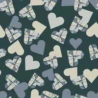 Seamless background with hearts. Modern, fashionable, geometric pattern. vector