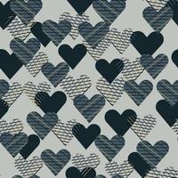 Seamless background with hearts. Modern, fashionable, geometric pattern. vector