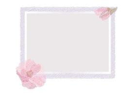 Frame with flowers. Strokes. vector