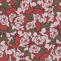 Seamless pattern with roses. vector