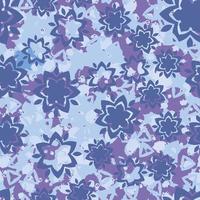 Seamless pattern with flowers and spots. Grunge vector