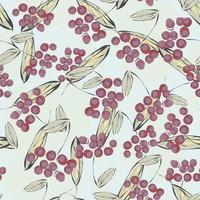Seamless pattern with berries. Picture. Rowan. vector