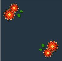 Flower papercut style background with space for text in center which come with autumn color tone photo