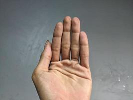 signaling with fingers or symbols photo