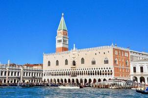 Waterfront view at Doge's Palace in Venice city, bigwater view. Doge's Palace waterfront view. photo