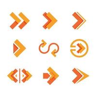 Set of Simple Arrow Icons vector