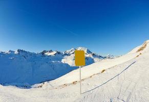 High mountains under snow in the winter photo