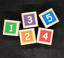 educational block toys for children, with numbers and colors photo