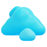 nube 3d render icono ilustración png