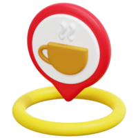 kaffe 3d framställa ikon illustration png