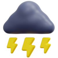 illustration de l'icône de rendu 3d orage png