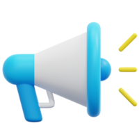 megaphone 3d render icon illustration png