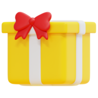 gift box 3d render icon illustration png