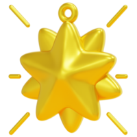 illustration de l'icône de rendu 3d de l'étoile de noël png