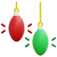 ilustração de ícone de renderização 3d de luzes de natal png