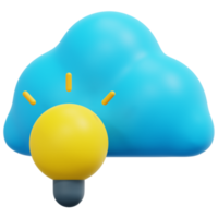 creative cloud 3d render icon illustration png