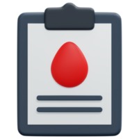 health report 3d render icon illustration png