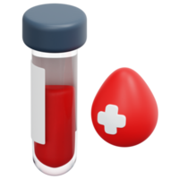 sangue test 3d rendere icona illustrazione png