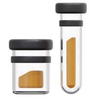 urine sample 3d render icon illustration png