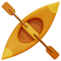 canoe 3d render icon illustration png