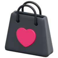 shopping bag 3d render icon illustration png