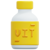vitamina 3d rendere icona illustrazione png