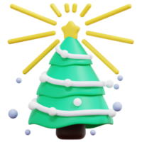 christmas 3d render icon illustration png