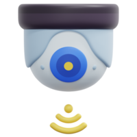 illustration de l'icône de rendu 3d de la caméra de sécurité png